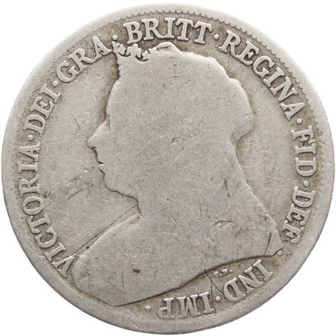 1899 Shilling Victoria Queen Coin Great Britain Silver British