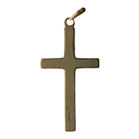 Cross Gold Rolled Christianity Vintage Religion Crucifix Pendant Accessories Jewellery