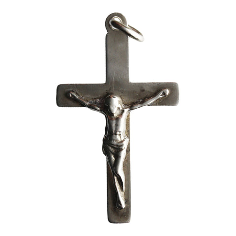 Christian Crucifix Cross Vintage Pendant Sterling Silver Jewellery Christianity Religion Accessories Catholic Church