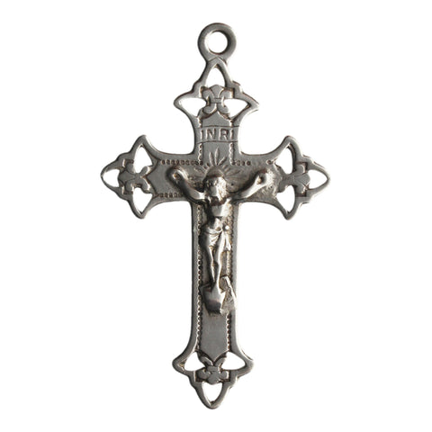 Crucifix Pendant Christian Cross Vintage Sterling Silver Jewellery Christianity Religion Accessories Catholic Church
