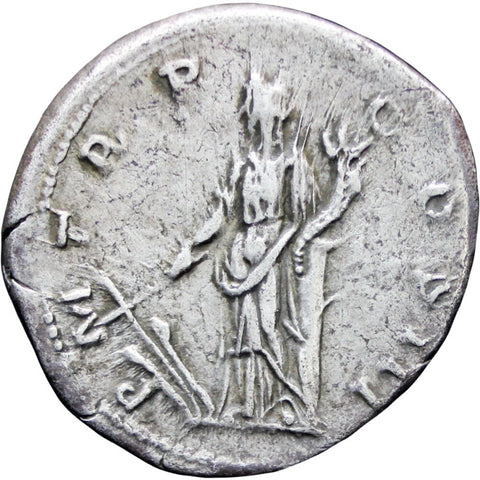119 – 125 AD Roman Empire Hadrian Denarius Silver Coin AR Rome Mint