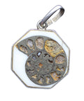 1970’s Vintage Sterling Silver Fossil Ammonites Jurassic Period Imitation Pendant Jewellery for Women