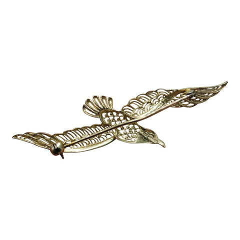 Silver Brooch Seagull Bird Vintage Jewellery for Women Germany