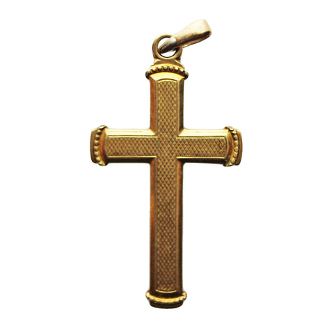 Christian Cross 14ct Gold Rolled Religion Vintage Jewellery Christianity Catholic Jesus Christ Necklace Church Crucifix