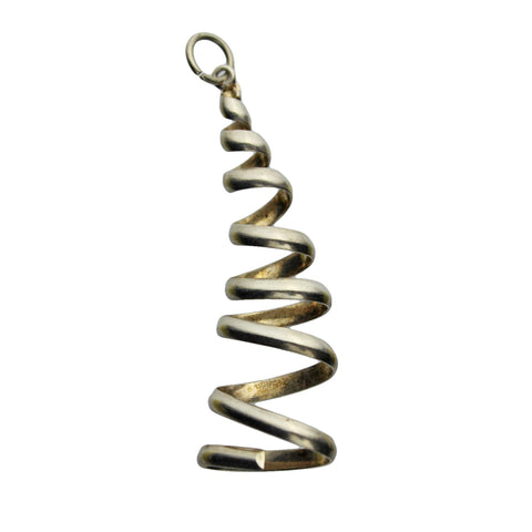 Vintage Sterling Silver Pendant Spiral Accessories Jewellery for Women Decoration Décor Women’s