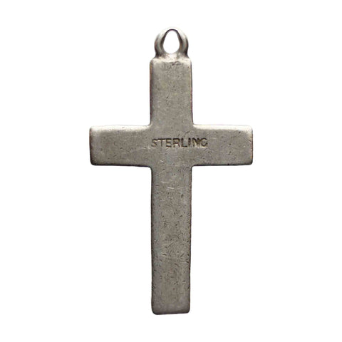 Crucifix Pendant Silver 925 Cross Vintage Christian Jewellery for Women