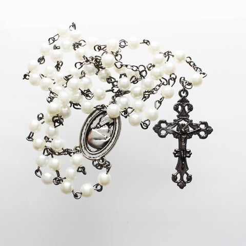 Vintage Beads Rosary Prayer Christianity Beads Jesus Christ Virgin Mary Religious Jewellery Crucifix