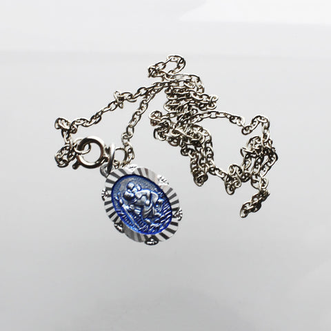 Vintage St. Christopher Pendant Necklace Jewellery Religious