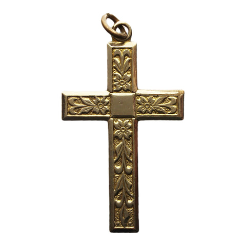 Cross Gold Plated Christianity Vintage Religion Crucifix Pendant Accessories Jewellery
