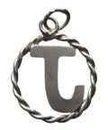 Letter J Silver Pendant Jewellery for Women Vintage Sterling Accessories