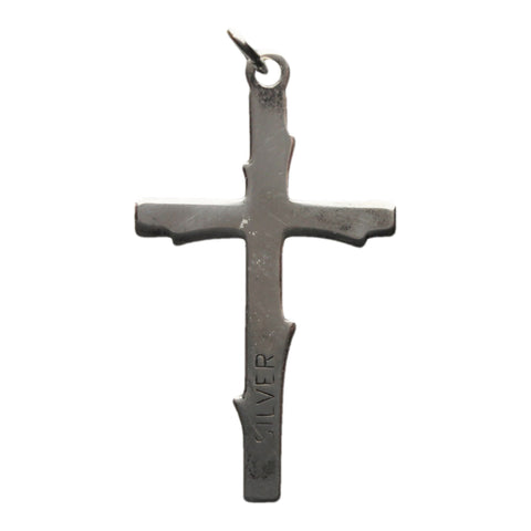 Vintage Religion Crucifix Jewellery Pendant Christian Cross Sterling Silver Christianity Accessories Catholic Church