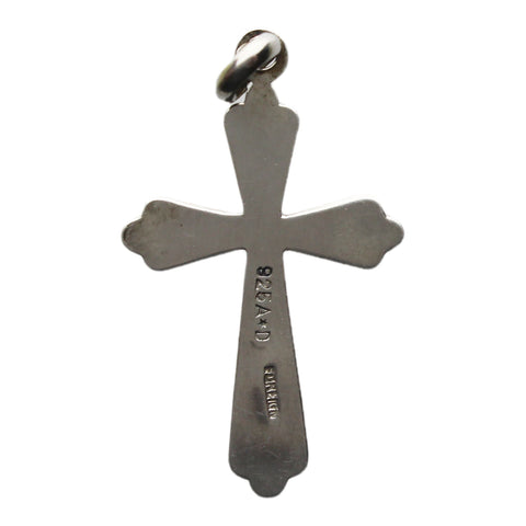 Cross Vintage Pendant Christian Crucifix Jewellery Religion Sterling Silver Christianity Accessories Catholic Church