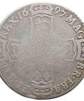 1697 Half Crown William III Coin Silver Great Britain