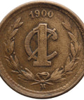 1900 One Centavo Mexico Coin narrow date