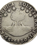 1830 JL 4 Soles Bolivia Silver Coin Simon Bolivar