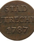 1787 Duit Utrecht Netherlands Coin