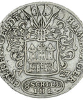 1727 IHL 8 Schilling Hamburg German states Silver Coin
