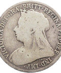1896 Shilling Queen Victoria Great Britain Silver Coin