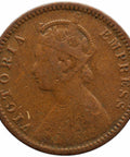 1898 1/12 Anna India British Queen Victoria Coin Calcutta Mint