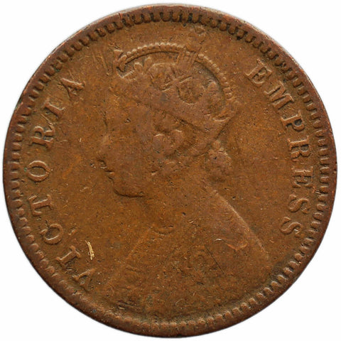 1898 1/12 Anna India British Queen Victoria Coin Calcutta Mint