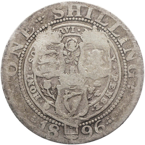 1896 Shilling Queen Victoria Great Britain Silver Coin