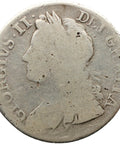 1739 Shilling George II Coin Silver United Kingdom Roses in angles