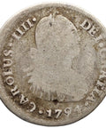 1794 IJ 1 Real Peru Coin Charles IV Silver Spain Colonial Coinage