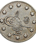 1898 Kurush Ottoman Empire Coin Abdul Hamid II Silver
