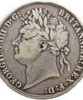 1821 Crown George IV Coin UK Silver Secundo