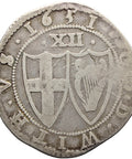 Rare 1651 Commonwealth Shilling Oliver Cromwell Coin Silver Sun Mintmark
