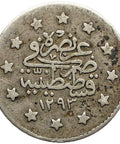 1902 Ottoman Kurush Abdul Hamid II Coin Silver