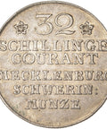 1764 32 Schilling Mecklenburg-Schwerin Germany Coin Friedrich II Silver