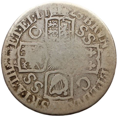 1723 Shilling George I Silver Coin United Kingdom SS and C in angles