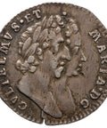 1690 3 Pence William and Mary Maundy Coin Silver