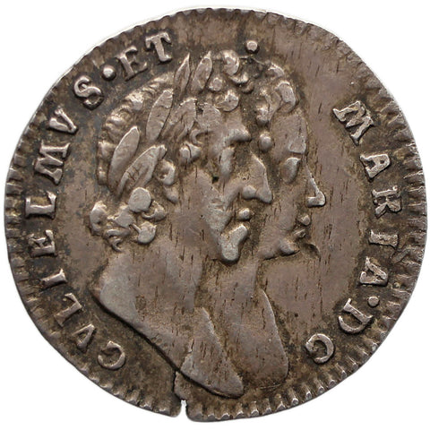 1690 3 Pence William and Mary Maundy Coin Silver