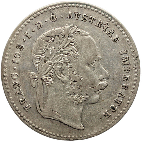1890 20 Kreuzer Austria Coin Habsburg Franz Joseph I Silver