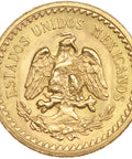 1945 2 and half Pesos Mexico Gold Coin Bust of Miguel Hidalgo y Costilla
