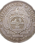 1892 5 Shilling South Africa Crown Silver Coin Paul Kruger Single Shaft