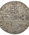 1712 Shilling Anne Coin UK Silver Struck Over Roses and plumes in angles 4th bust
