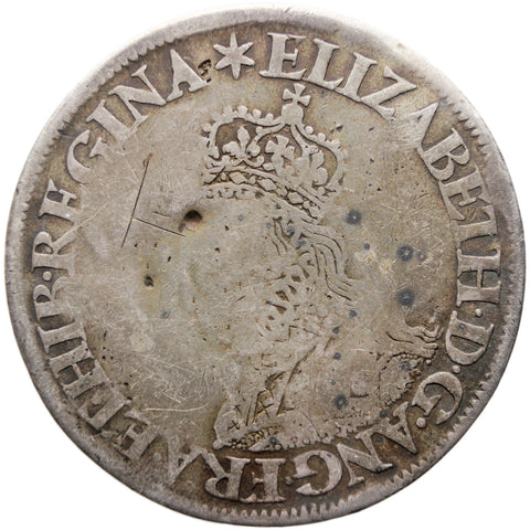 1560-1561 Shilling Elizabeth I England Coin Milled Issue Silver