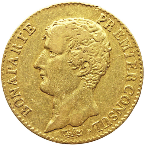 1803 A 20 Francs France Gold Coin Napoleon Bonaparte Premier Consul Paris Mint
