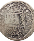 1708 2 Reales Principality of Catalonia Spain Coin Silver