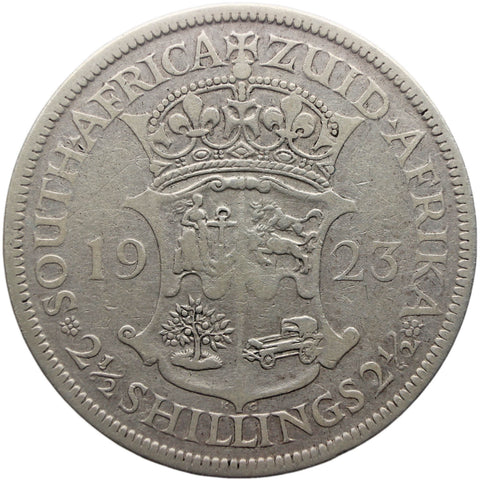 1923 2 1/2 Shillings South Africa Coin George V Silver