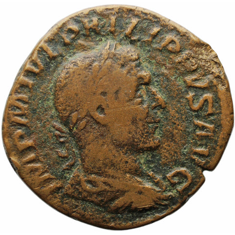 244-249 Philip the Arab Sestertius Roman Empire Coin