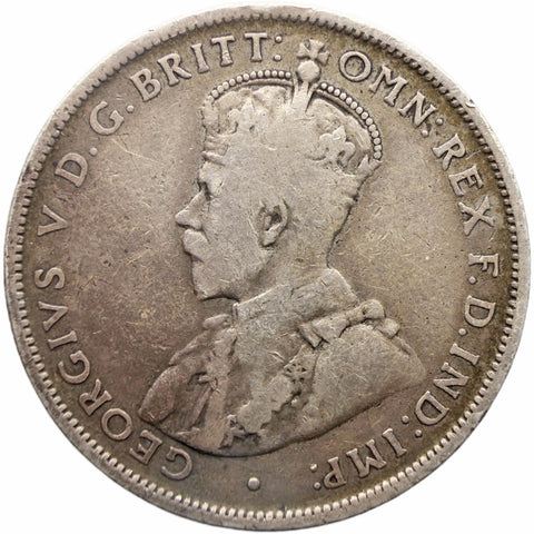 1914 One Florin Australia Coin George V Silver