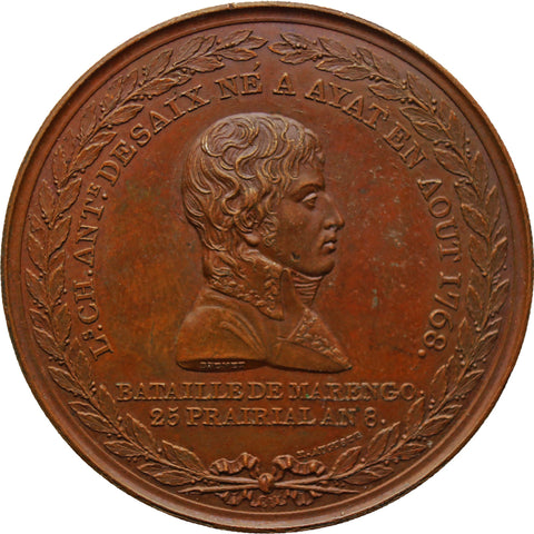 1800 Antique France General Desaix Medal Battle of Marengo Medallist Nicholas G. Brenet