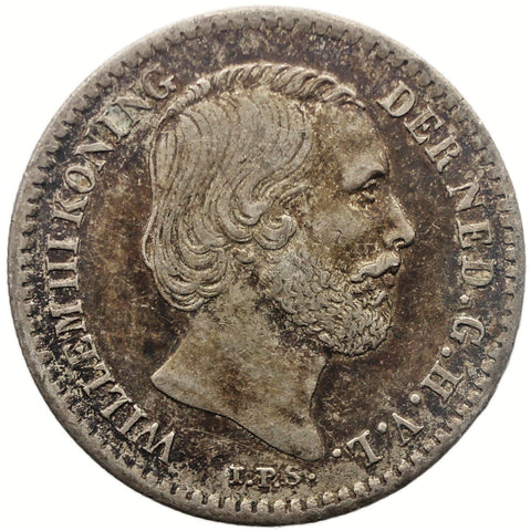 1876 10 Cents Netherlands Coin William III Silver