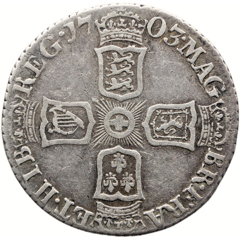 1703 Sixpence Vigo Anne Coin Silver UK