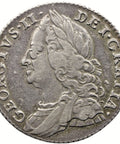 1757 Sixpence George II Coin UK Silver Older bust