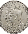 1901 2 Mark Germany Prussia Coin Silver Wilhelm II 200th Anniversary